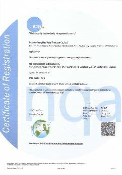 IATF 16949:2016 certificate